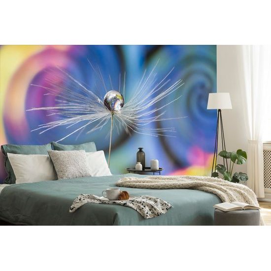 Samolepiaca fototapeta nádherná kvapka na farebnom pozadí