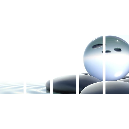 5-dielny obraz meditačné kamene