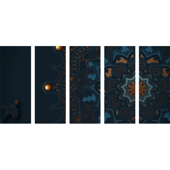 5-dielny obraz morská Mandala
