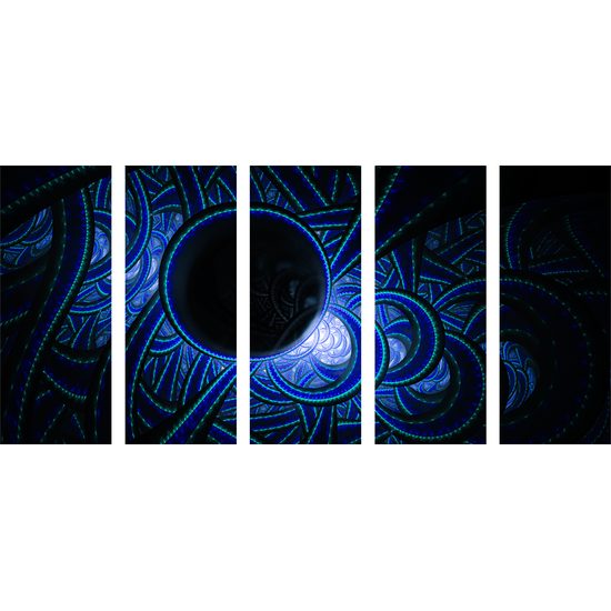 5-dielny obraz tajomná abstrakcia