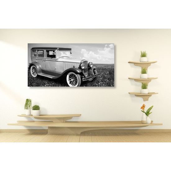 Obraz historický Buick v čiernobielom prevedení