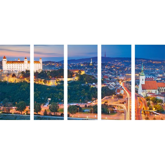 5-dielny obraz Bratislavský hrad