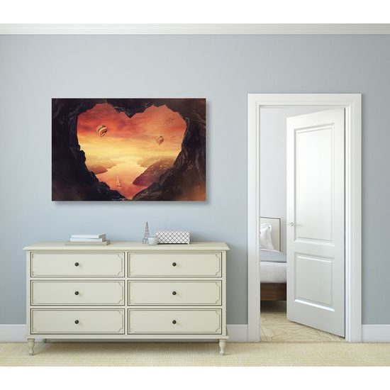 Obraz otvor jaskyne v tvare srda