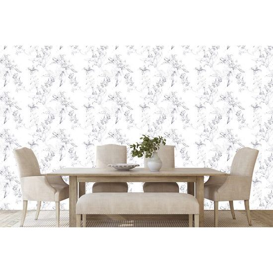 Samolepiaca tapeta jemná romantická ľalia v bielom prevedení