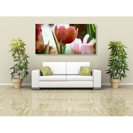 Obraz tulipán vo vintage štýle