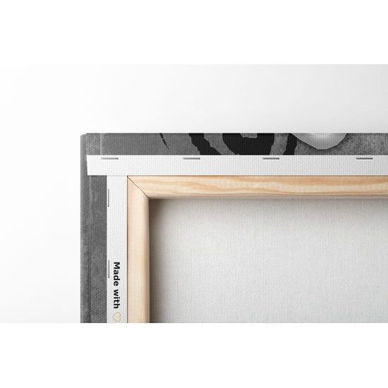 Obraz čiernobiele kvety vo vintage prevedení