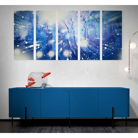 5-dielny obraz abstraktná galaxia