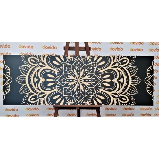 Obraz nevšedná Mandala na čiernom pozadí