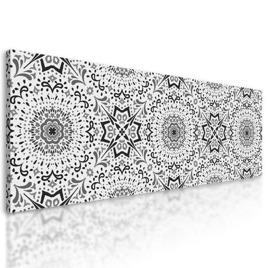 Obraz zaujímavý čiernobiely vzor