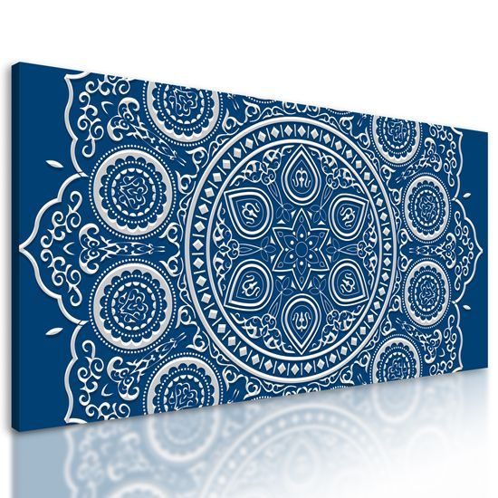 Obraz nežná Mandala na modrom pozadí