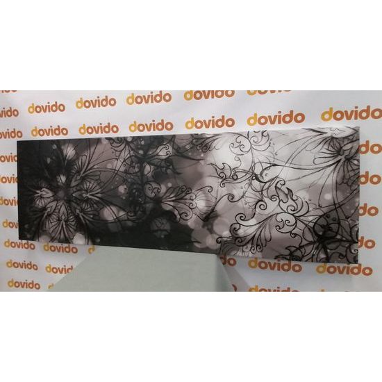 Obraz Mandala v čiernobielom prevedení