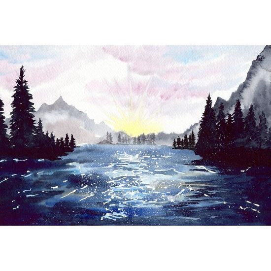 Originálna tapeta maľovaná divoká rieka