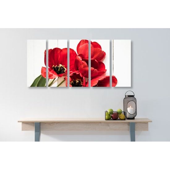 5-dielny obraz prekrásne tulipány