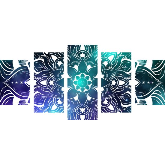 5-dielny obraz vesmírna Mandala