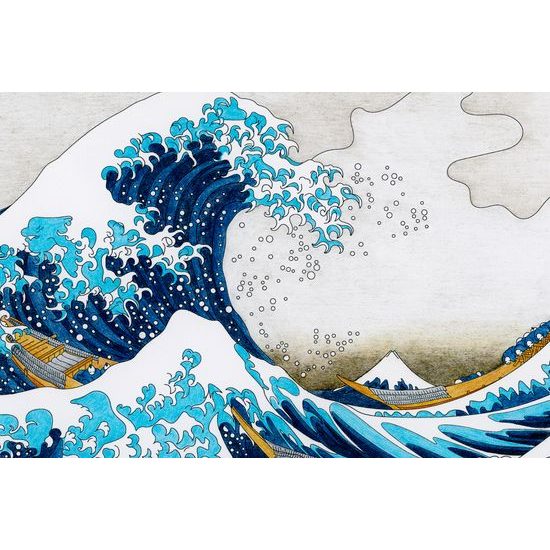 Obraz imitácia Veľkej vlny z Kanagawa - K. Hokusai