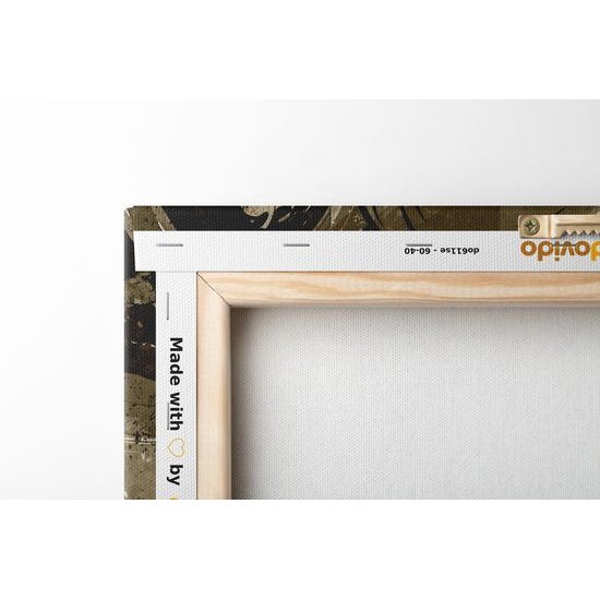 Obraz abstraktná lebka v sépiovom prevedení