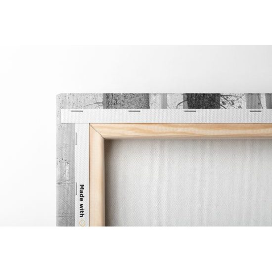 Obraz magický les v čiernobielom prevedení