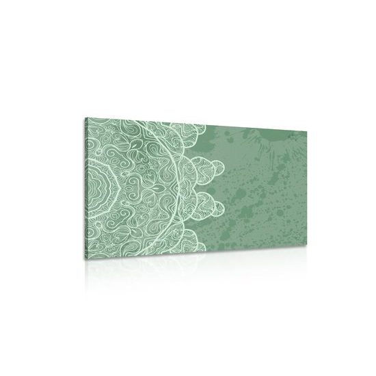 Obraz zelená Mandala s abstraktnými prvkami