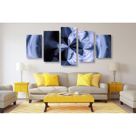 5-dielny obraz krásy abstraktných tvarov