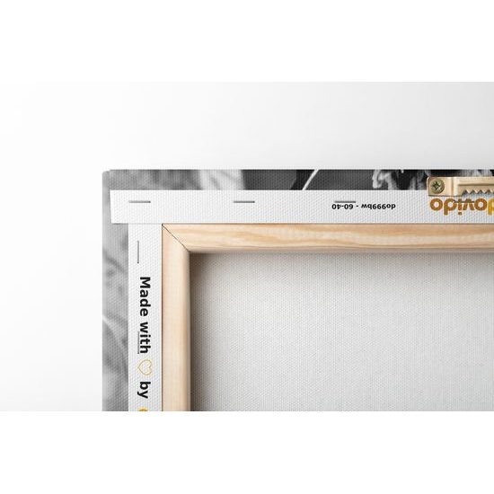 Obraz nápis Love v romantickom prevedení v čiernobielom prevedení