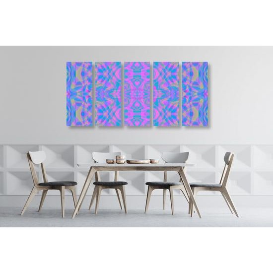 5-dielny obraz hypnotická abstrakcia