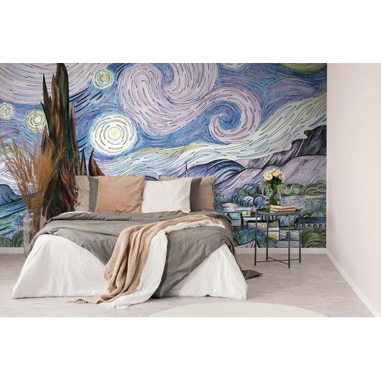Tapeta imitácia Hviezdnej noci od Van Gogha