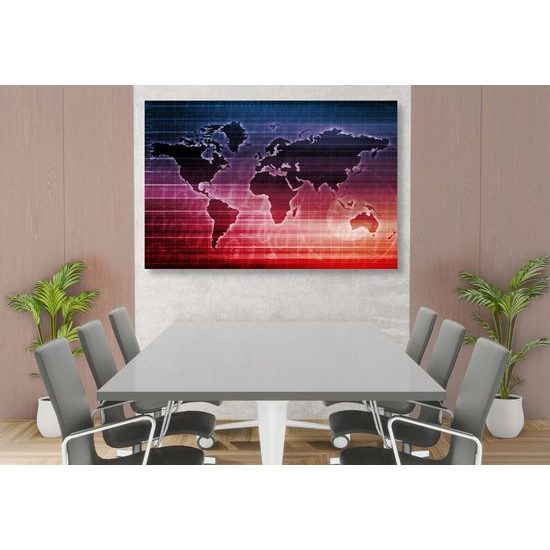 Obraz mapa sveta na binárnej sústave