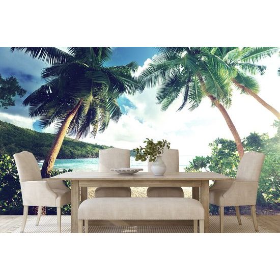 Samolepiaca fototapeta zákutie pláže na ostrove Seychely