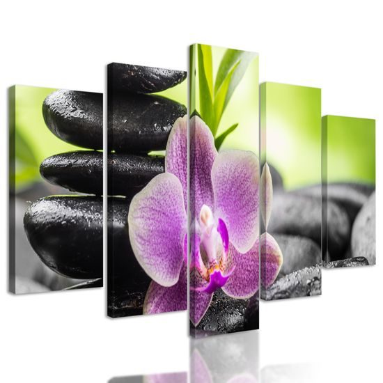 5-dielny obraz wellnes kamene v srdci prírody