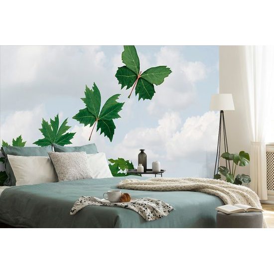 Zaujímavá tapeta odlietajúce listy