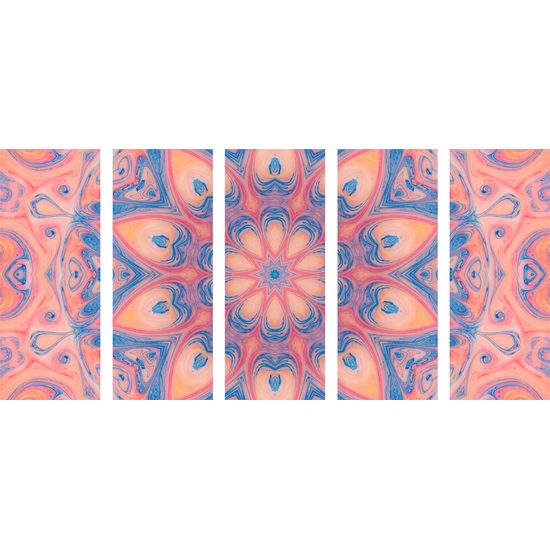 5-dielny obraz jemná mandala