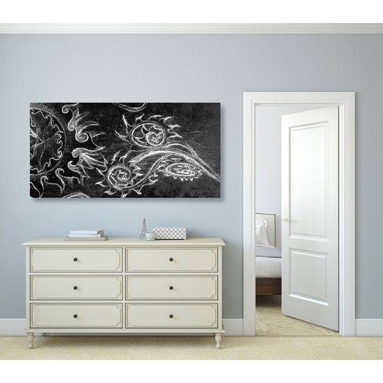 Obraz zaujímavá abstrakcia v čiernobielom prevedení