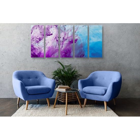 5-dielny obraz farby v abstraktnom prevedení