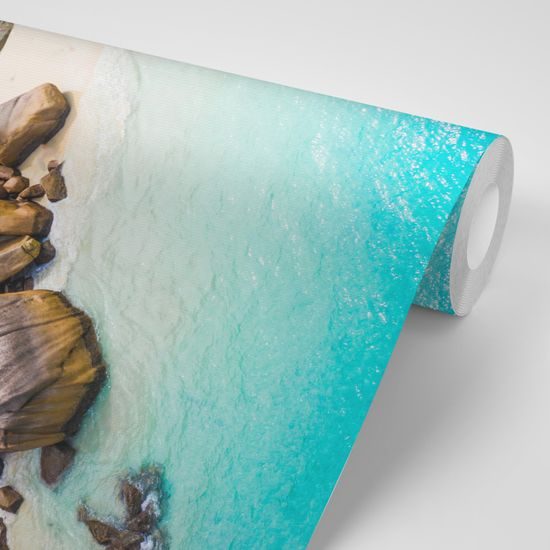 Samolepiaca fototapeta pláž v exotických Seychelách