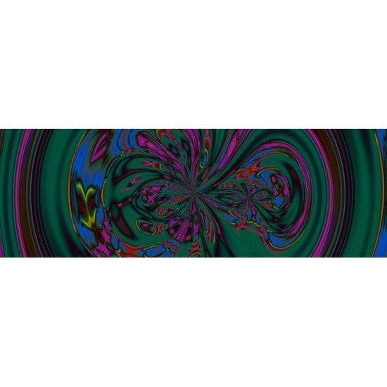 Obraz krásy abstraktných tvarov v zelenom prevedení