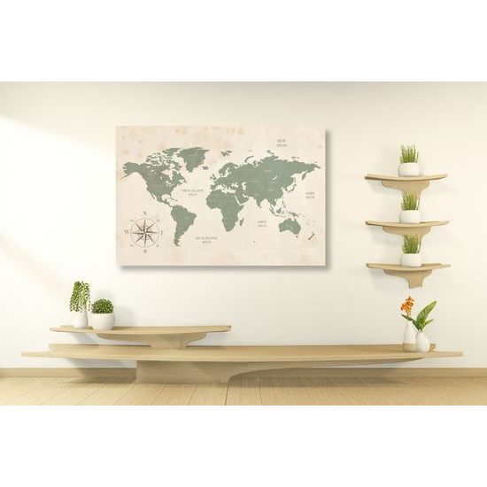 Obraz jednoduchá mapa sveta