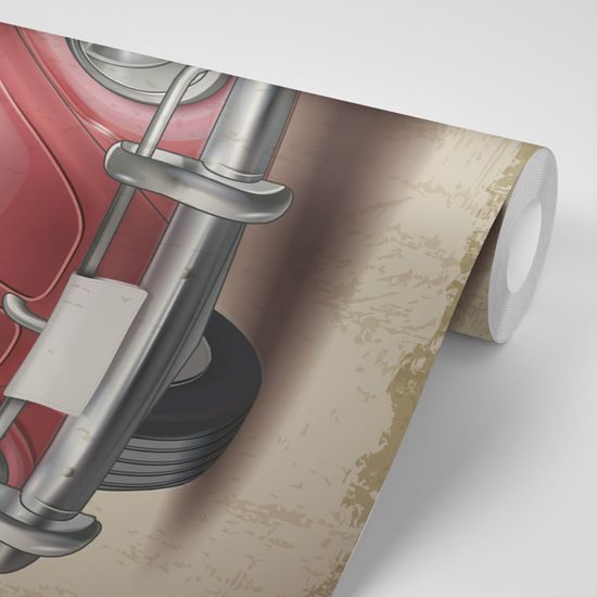 Samolepiaca tapeta červené retro auto