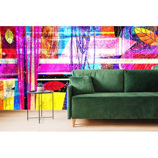 Samolepiaca tapeta abstrakcia z farieb a tvarov