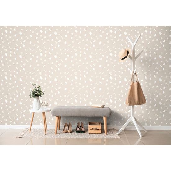 Samolepiaca tapeta folklórny motív v hnedom prevedení