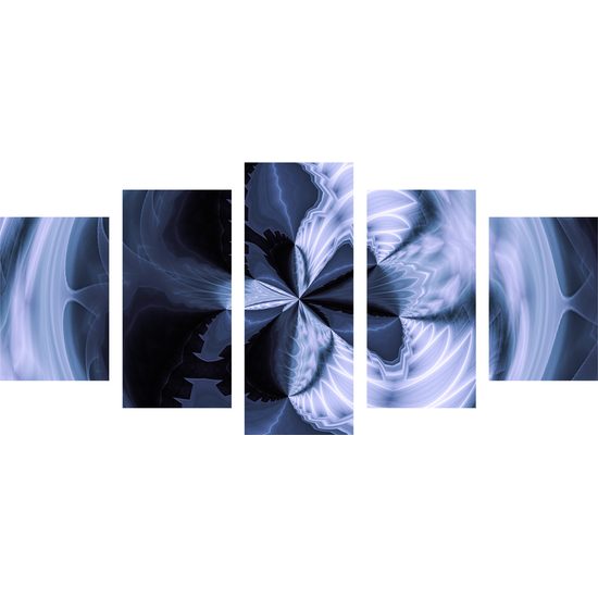 5-dielny obraz krásy abstraktných tvarov