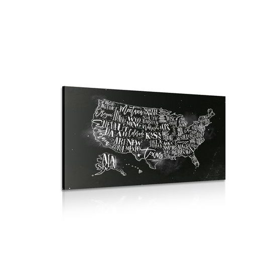 Obraz zaujímavá mapa USA