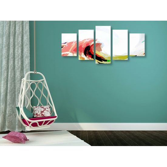 5-dielny obraz abstrakcia Slovenských kopcov