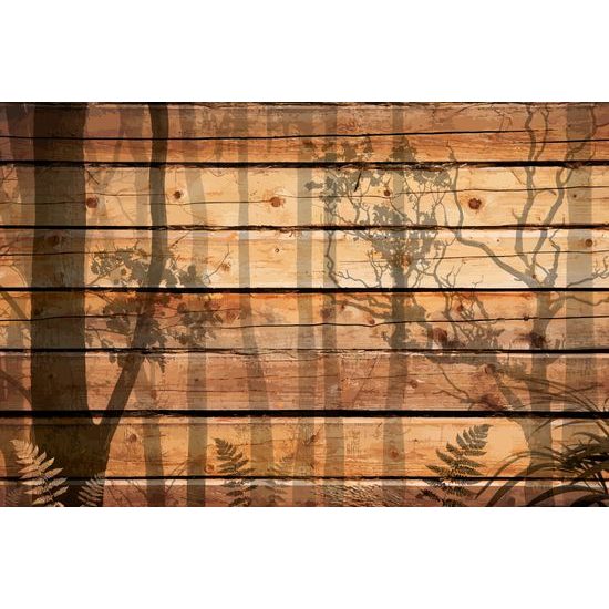 Tapeta tiene na drevenom pozadí