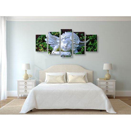 5-dielny obraz záhradný anjelik