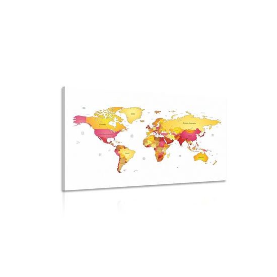 Obraz krásna pestrofarebná mapa