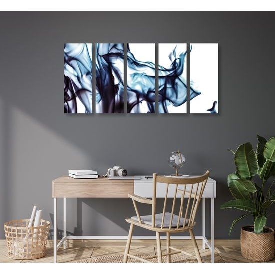5-dielny obraz abstraktný dym