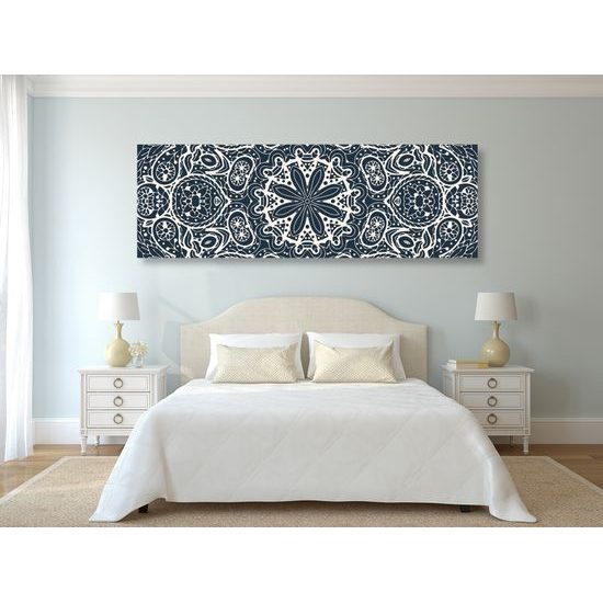 Obraz Mandala v tmavomodrom štýle