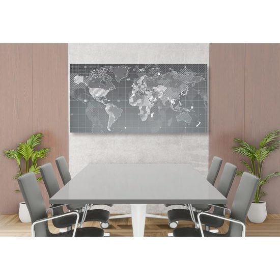 Obraz mapa sveta v modernom prevedení