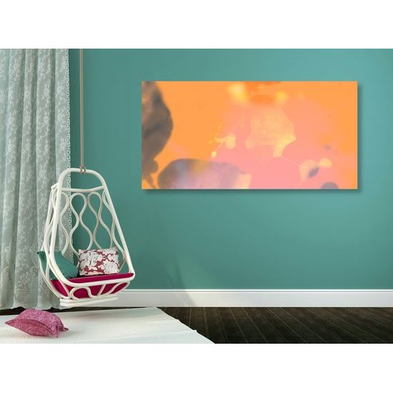 Obraz nádherný lipový list pri západe slnka