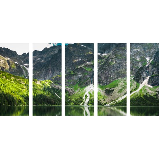 5-dielny obraz pleso v Tatrách